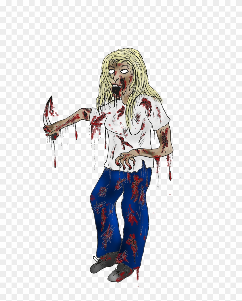 Personal Practice- Zombie Girl Clipart #2000007