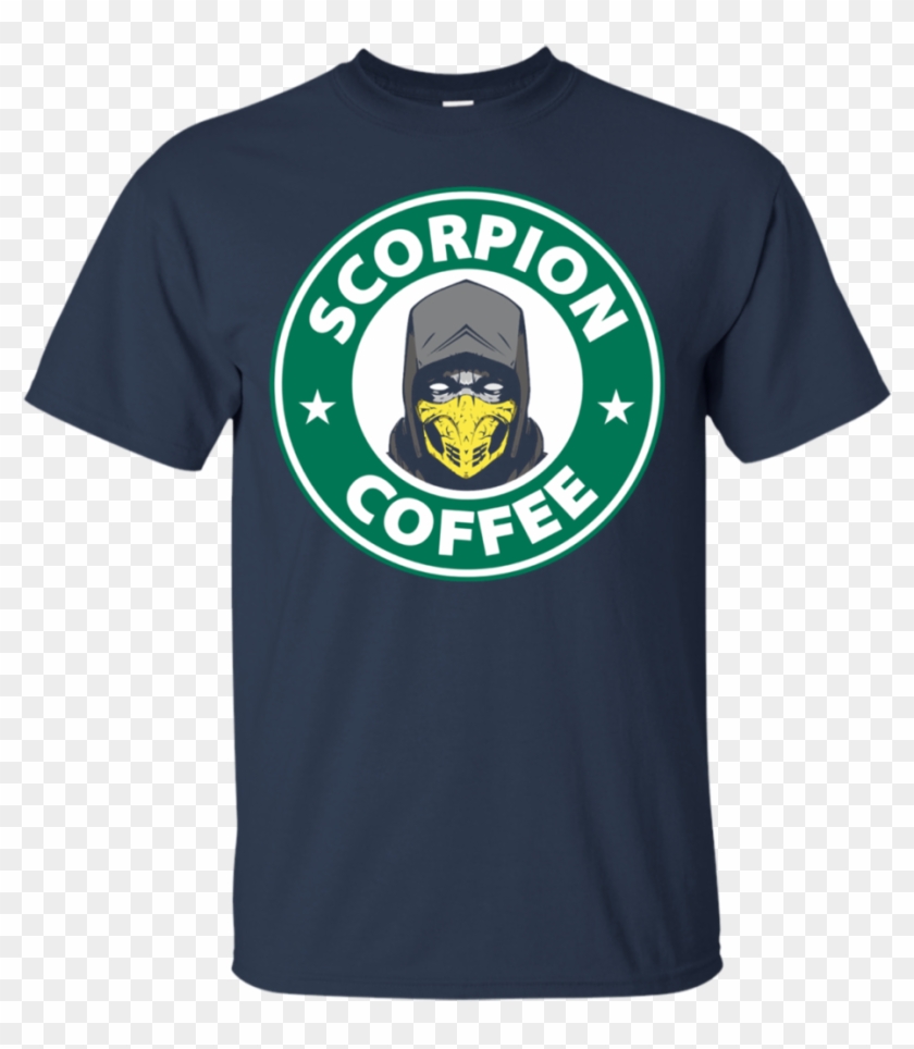 Mortal Kombat Scorpion Shirt - Starbucks Logo Black Background Clipart #2000258