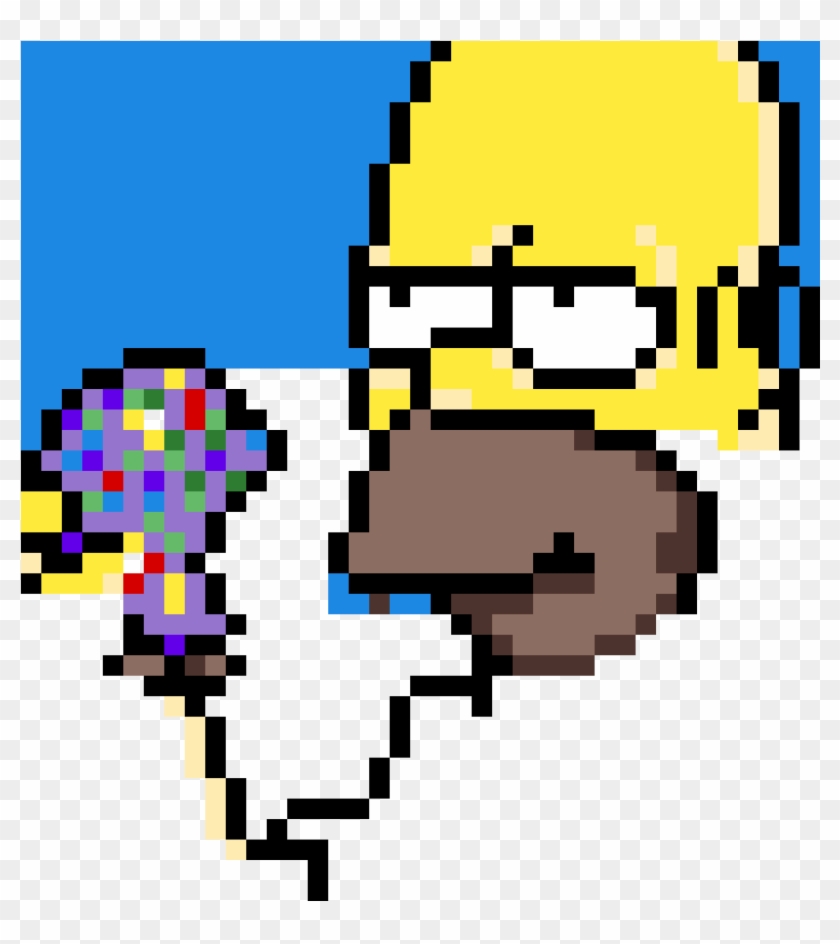 Homero - Pixel Art Simpson Family Clipart