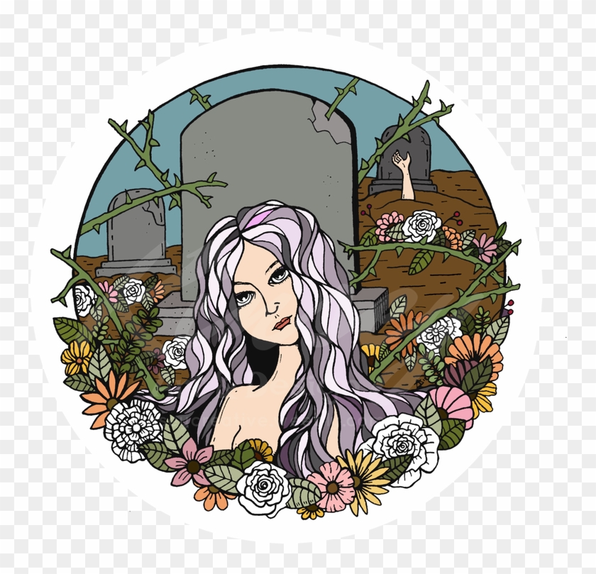 Zombie Princess Girl Power Illustration By Jayme Kinsey - Cartoon Clipart