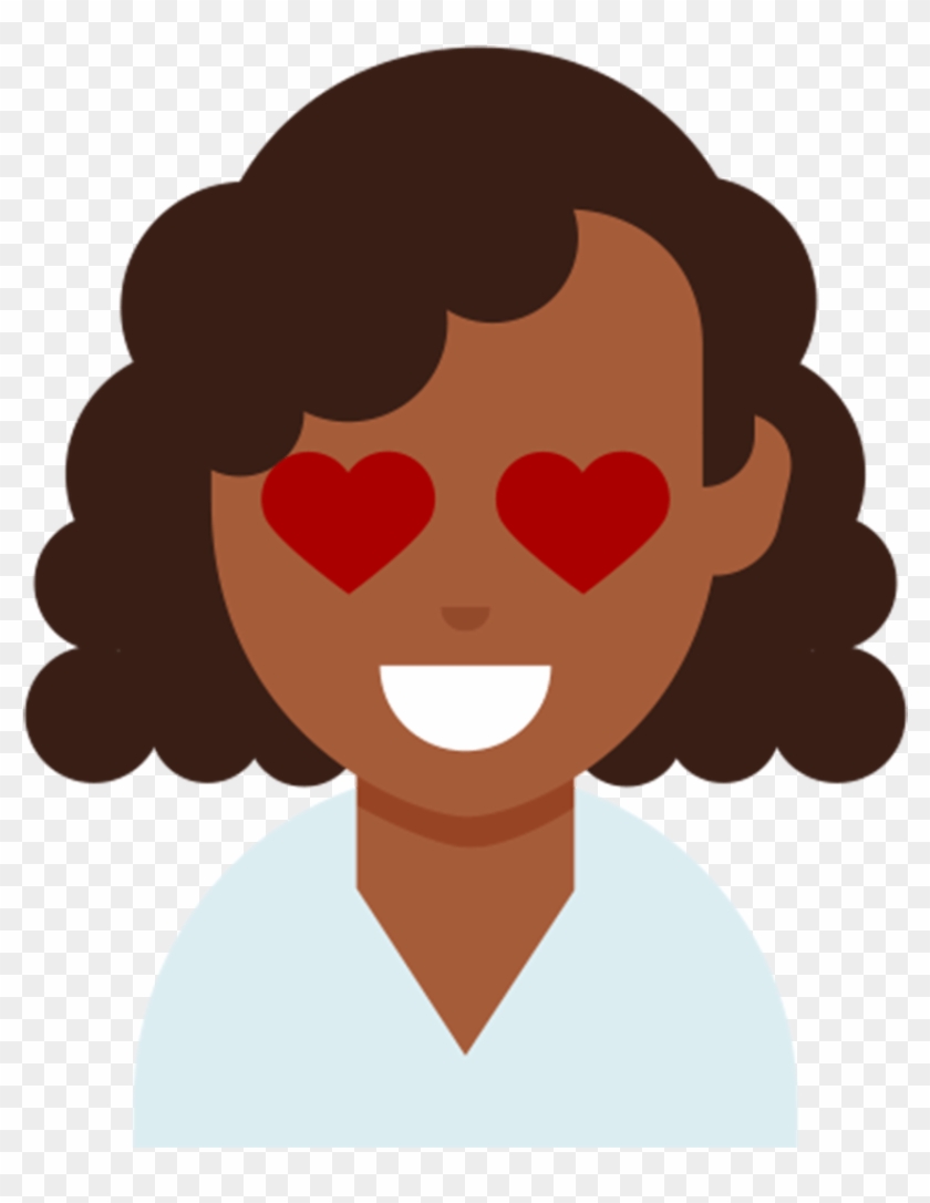 Service End Of Emojis - Curly Hair Girl Emoji Clipart