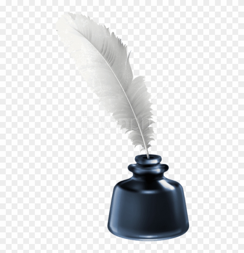 Free Png Download Quill And Blue Ink Pot Transparent - Quill And Ink Png Clipart #2001765