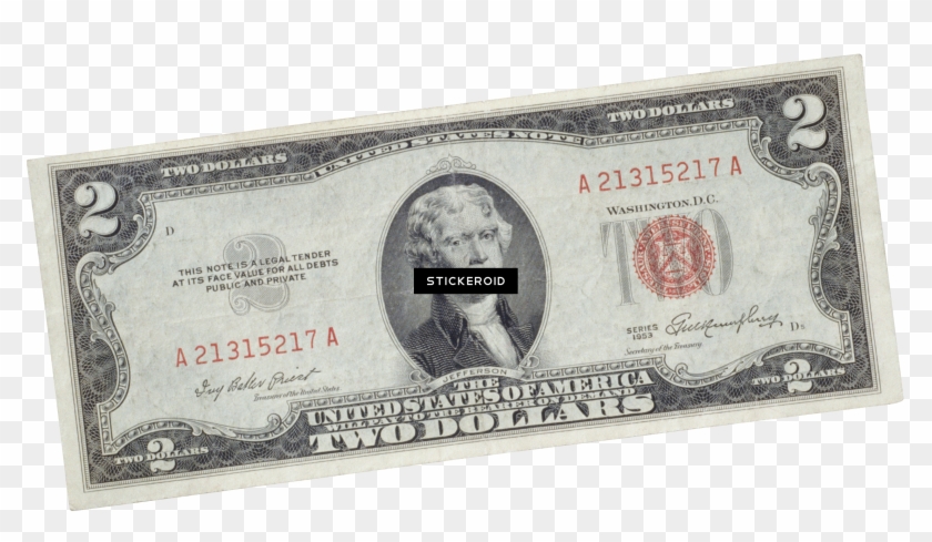 3073 X 1644 3 - 2 Dollar Bill Red Seal Clipart
