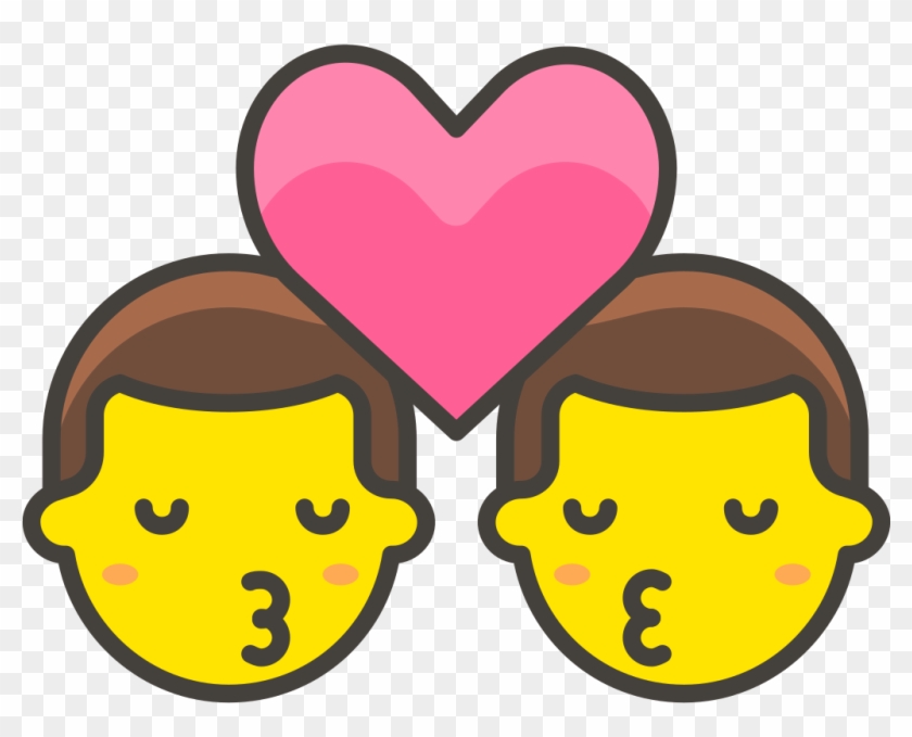 287 Kiss Man Man - Icon Clipart