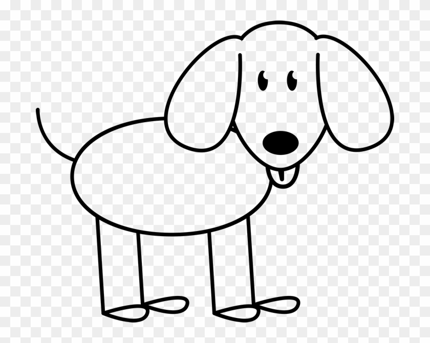 With Floppy Ears Outline Rubber Stamp Stamps - Dog Stick Figure Outline Clipart