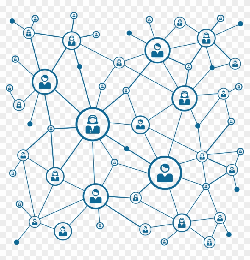 Vector Network Service People Blockchain Bitcoin Cryptocurrency - Blockchain Free Clipart