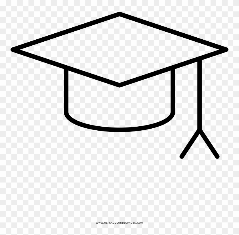 Birrete Página Para Colorear - Education Icon Outline Clipart