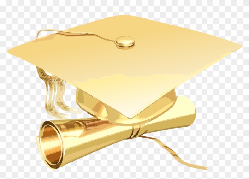 Doctorados - Gold Graduation Cap Png Clipart