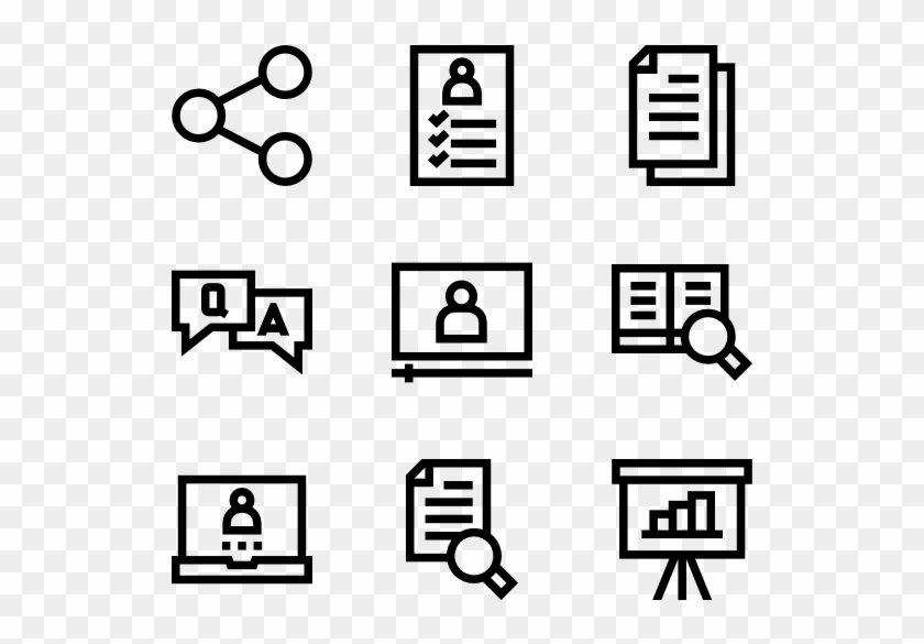 Online Learning - Information Icons Clipart
