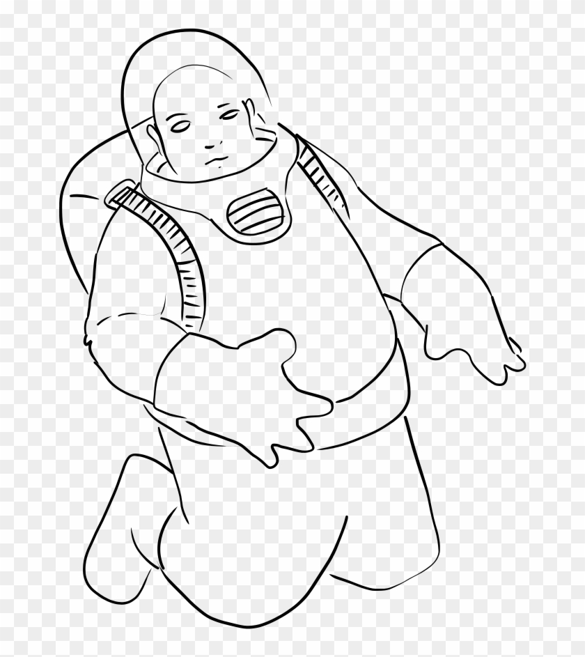 How To Set Use Hombre Espacial Icon Png - Line Art Clipart #2005807