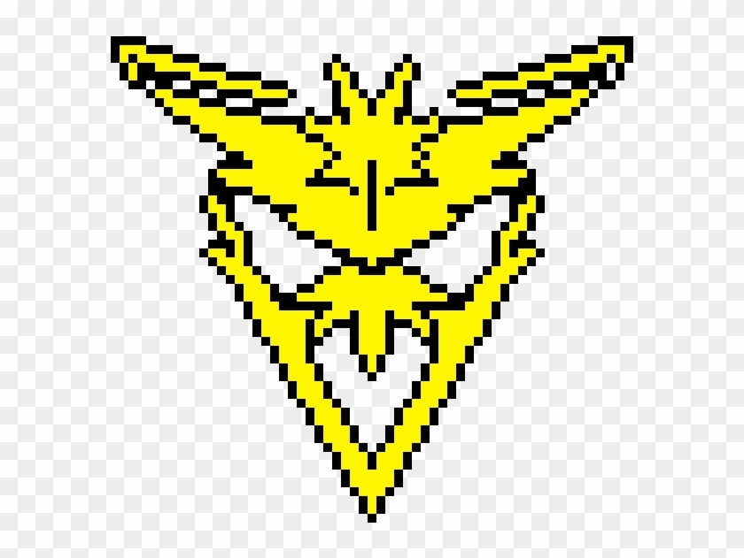 Team Instinct Pixel Art , Png Download - Perler Beads Pokemon Go Teams Clipart