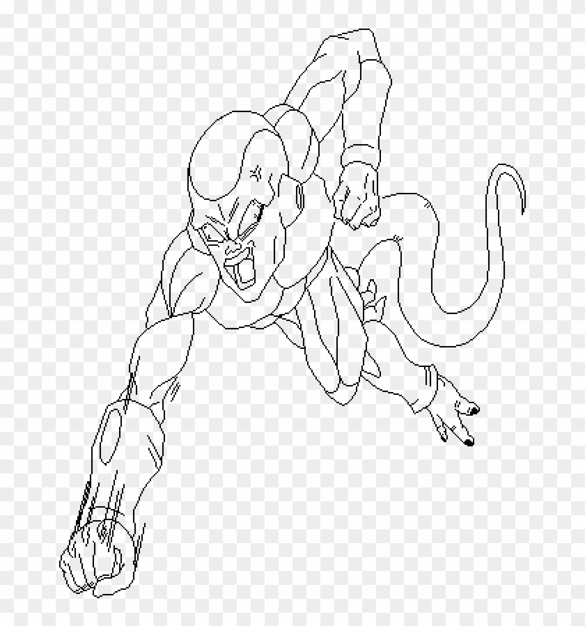Golden Frieza Drawing , Png Download - Line Art Clipart
