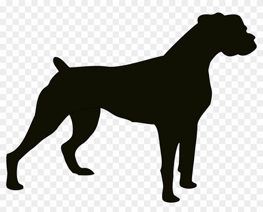 Banner Royalty Free Stock Free And White Png Of Dogs - Boxer Dog Silhouette Vector Free Clipart #2008634