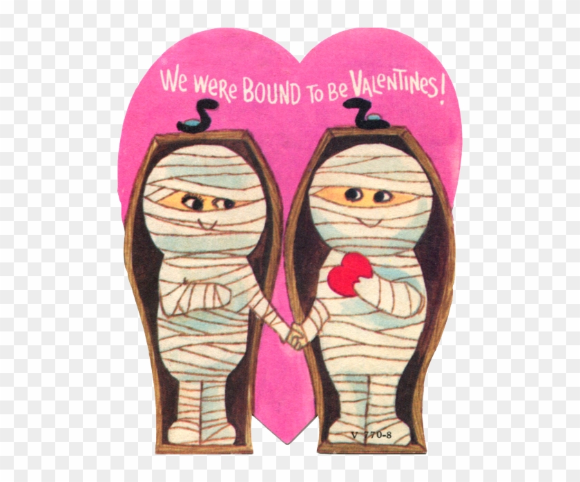 Mid Century Halloween - Vintage Halloween Valentines Card Clipart