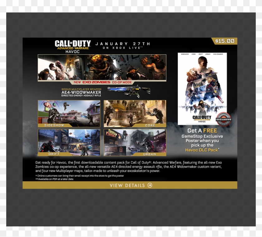 Buy Advanced Warfare Havoc Dlc From Gamestop To Get Clipart #2010073