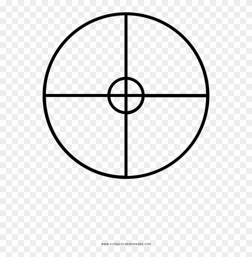 Crosshair Coloring Page - Color Clipart #2010199