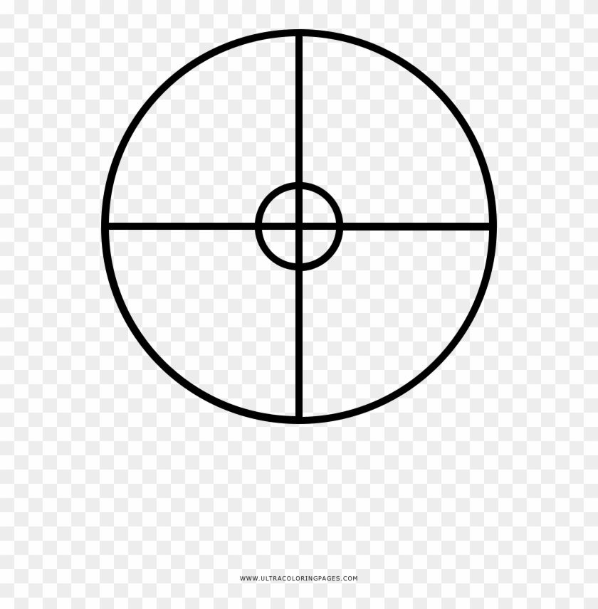 Crosshair Coloring Page - Color Clipart