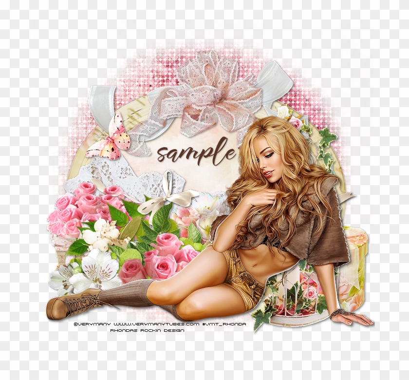 Vintage Rose - Ptu - Girl Clipart