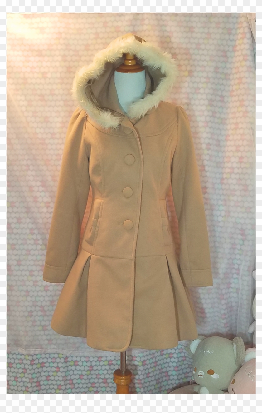 Rich Vintage Rose Carry Hooded Coat - Overcoat Clipart