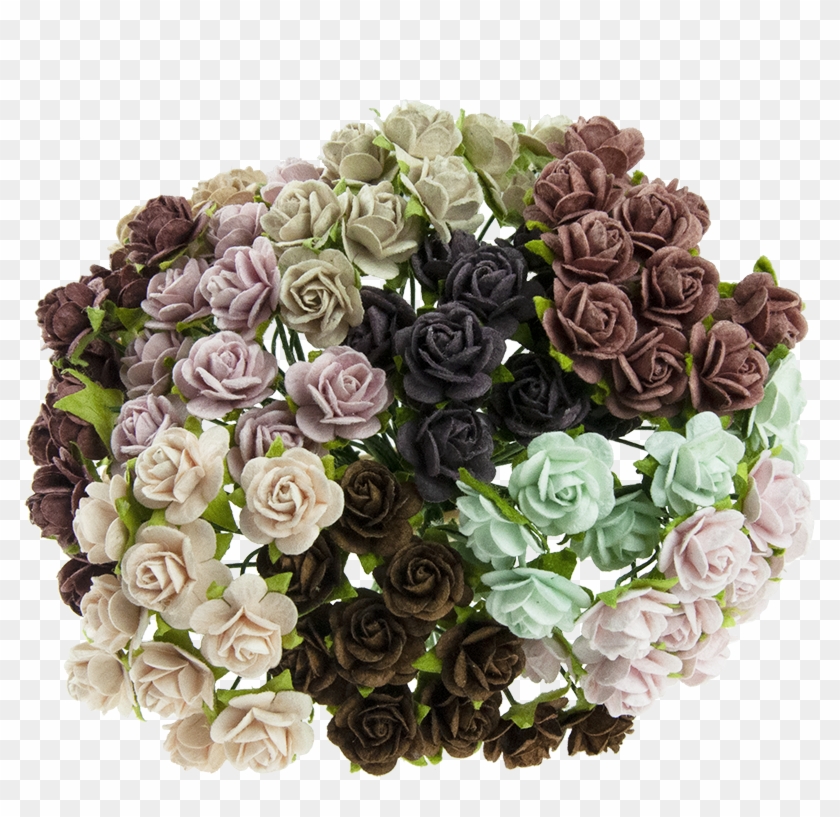 Mixed Vintage Mulberry Paper Open Roses Clipart