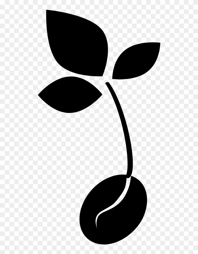 File - Seedling - Svg - Black And White Seedling Clipart #2010683