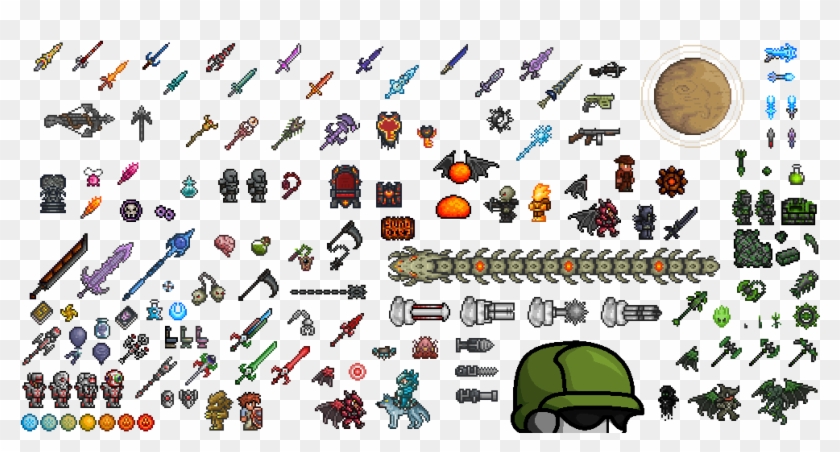 Download Террария Спрайты Clipart Minecraft Terraria - Fan Made Terraria Sprites - Png Download
