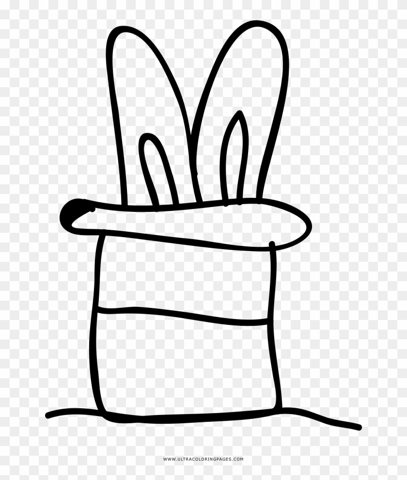 Magic Hat Coloring Page - Drawing Clipart