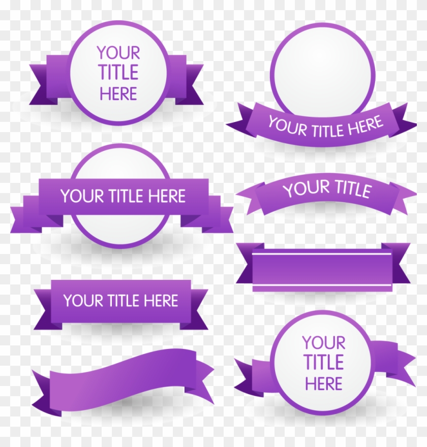 Violet Banner Png Image With Transparent Background - Vector Graphics Clipart