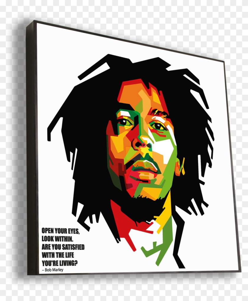 Jpg Black And White Download Bob Marley Painting Transprent - Bob Marley Digital Art Clipart #2012428