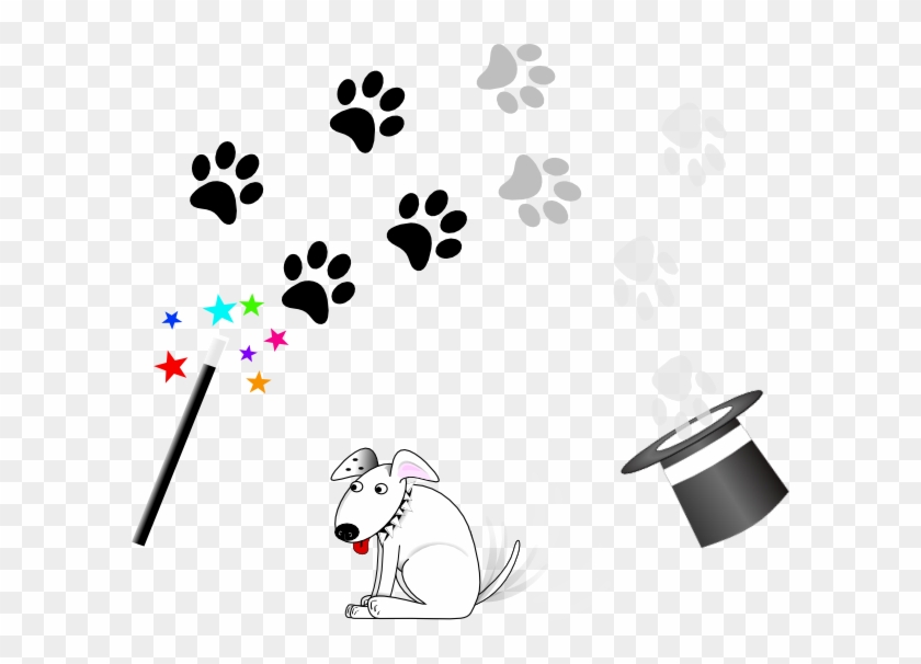 Blue And Gold Paw Print Clipart #2013444