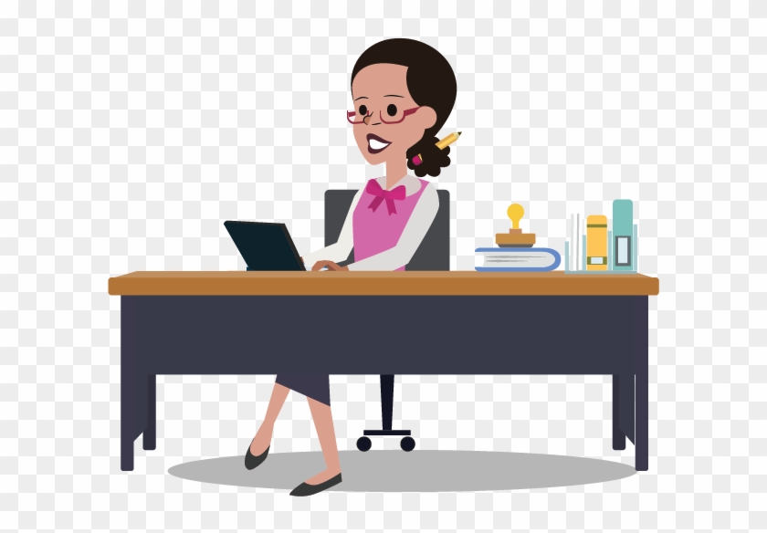 Currently, Gillian Is A One-person Team - Working Accountant Clipart - Png Download