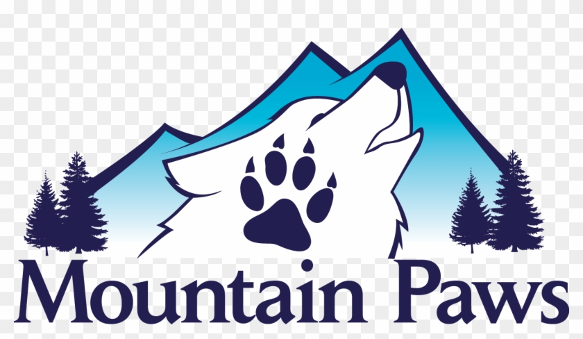 Mountain Paws Dog Sledding - Mushing Logo Clipart