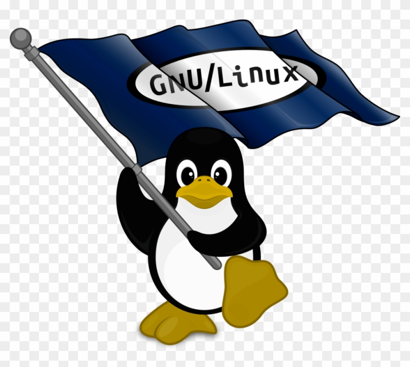 Gnu Linux Logo Penguin Svg - Linux Flag Clipart #2013697