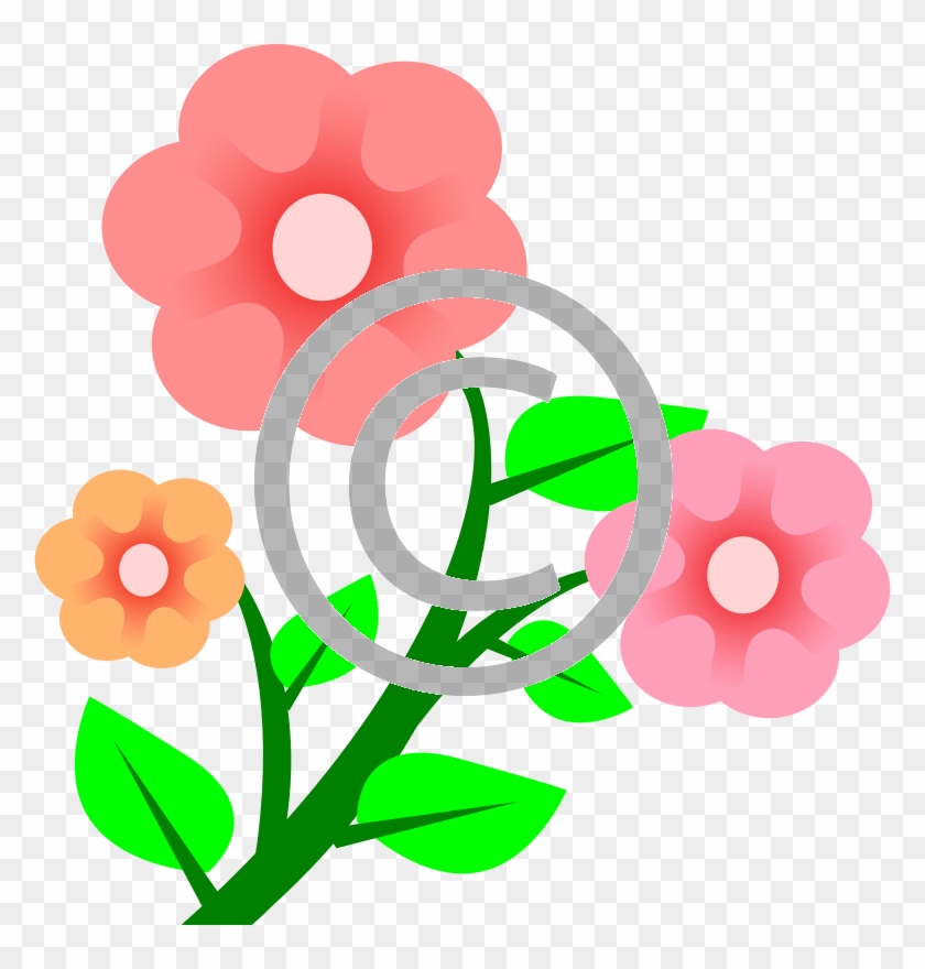 Three Flowers - Pink Flower Clip Art - Png Download #2014080
