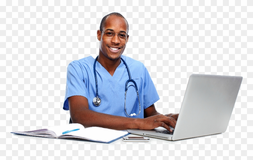 Dhaphir - 366 - 26 Kb - Doctor Using Computer Banner Clipart #2014124