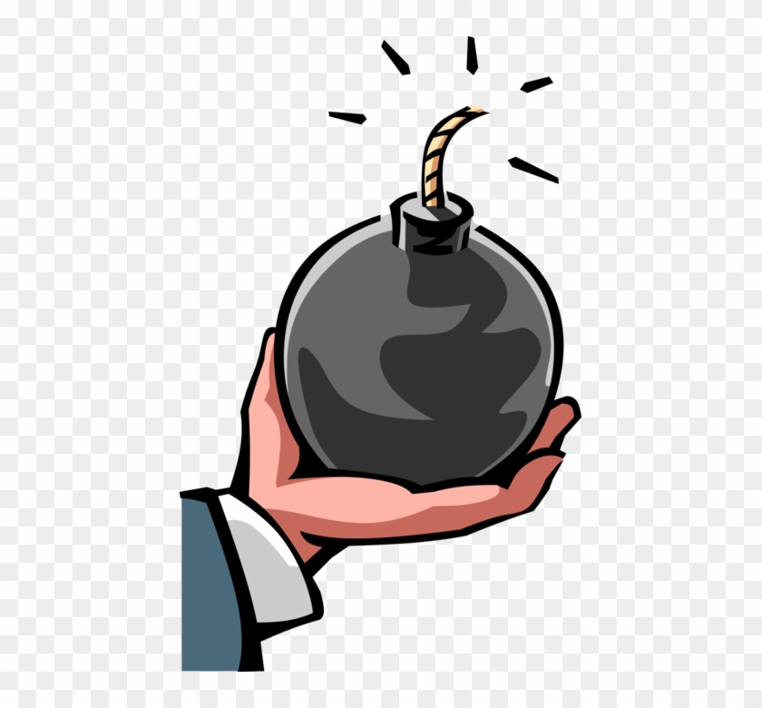 Vector Illustration Of Businessman Hand Holds Time - Illustration Clipart #2014323