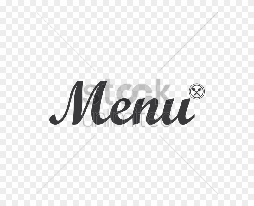 Restaurant Menu Logo Icon Vector Image - Calligraphy Clipart