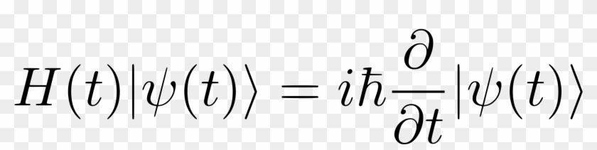 Time Dependent One Dimensional Schrödinger Equation - Schrodinger Equation Bra Ket Clipart #2014789