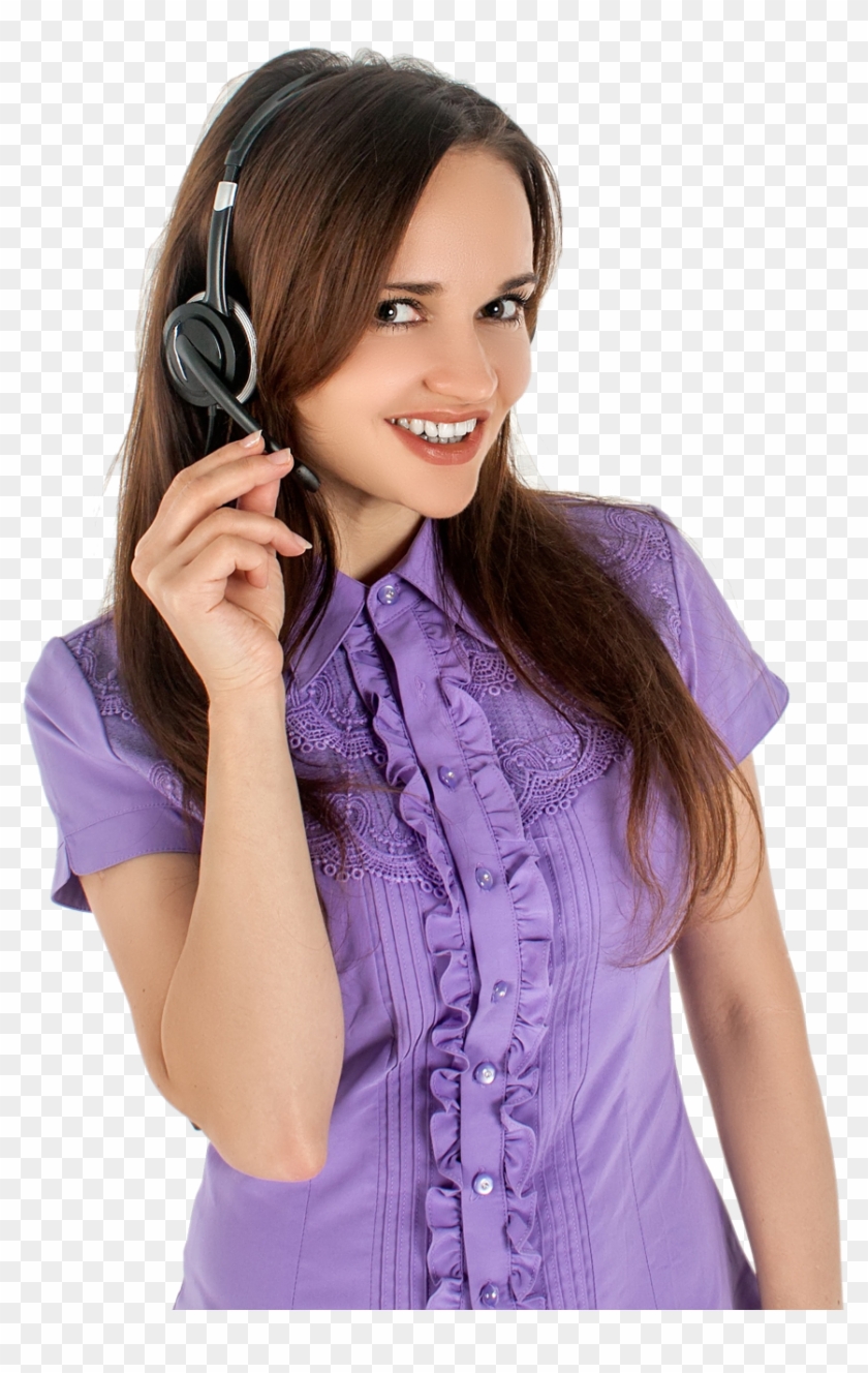 Women Wearing Headset Png Image - Women With Headset Png Clipart