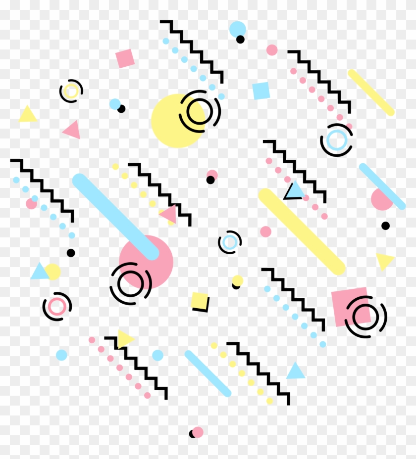 Memphis Commerce Trend Elements Simplicity Png And - Psd Clipart