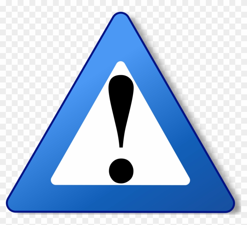 Blue Warning Icon Clipart #2015140