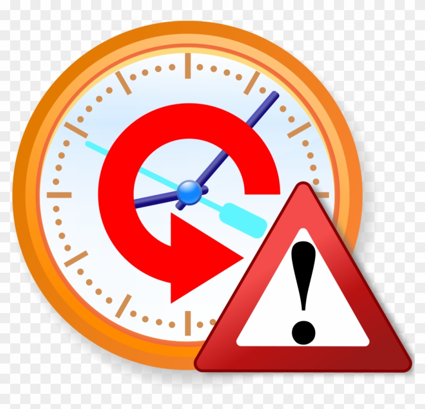 Time Travel Warning Icon - Outdated Icon Clipart