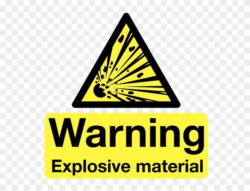 Explosive Sign Transparent Background - Explosive Warning Label Clipart #2015310