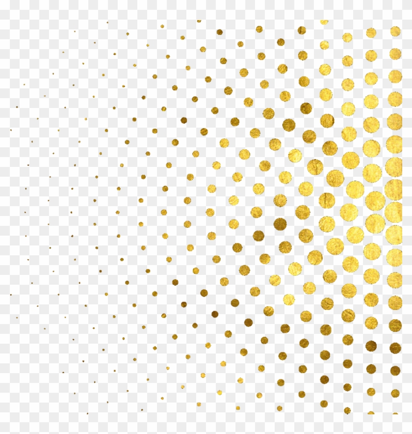 Ftestickers Abstract Dots Golden Goldglitter Goldendots - Gold Abstract Png Clipart #2016704