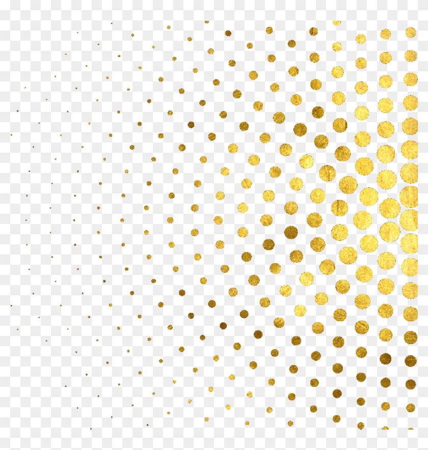 Ftestickers Abstract Dots Golden Goldglitter Goldendots - Gold Abstract Png Clipart