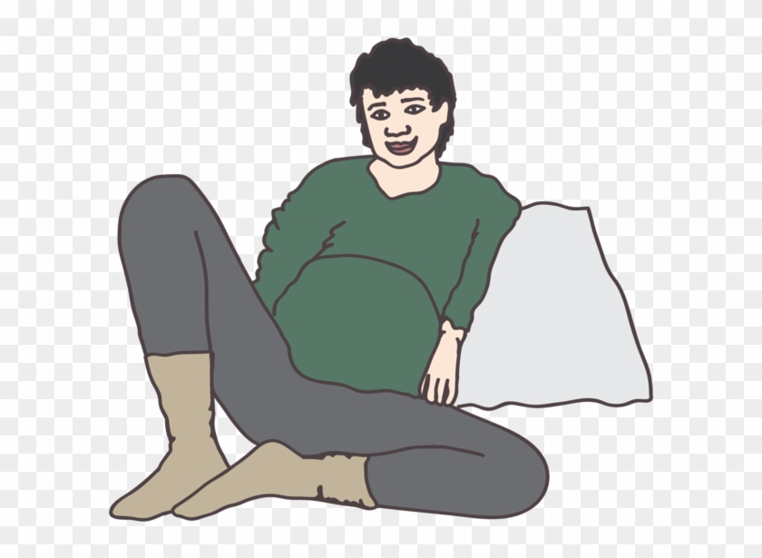 6 Pregnant People Illustration Set • Basic Use , Png - Sitting Clipart #2016907