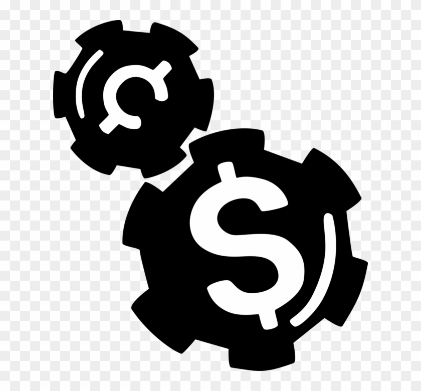 Vector Illustration Of Financial Cogwheel Mechanism Clipart #2017033