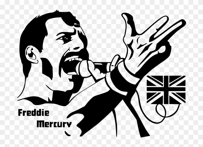 Freddie Mercury - Freddie Mercury Wall Decal Clipart #2017284