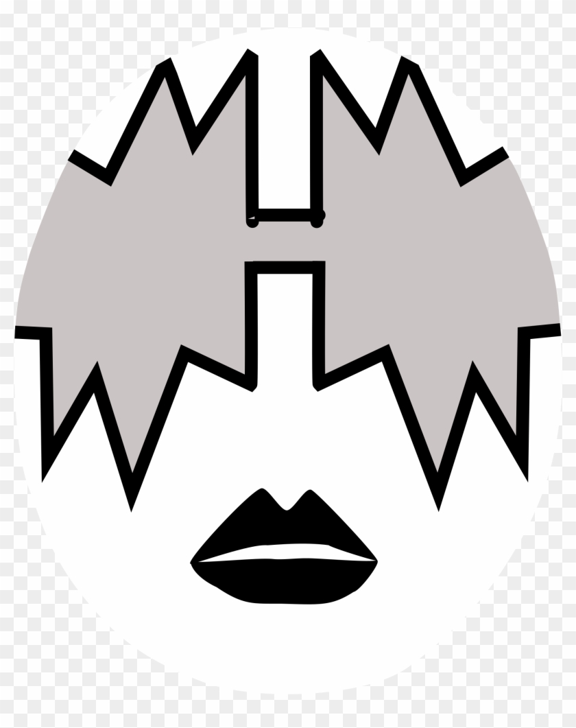 Kiss Band Face Paint , Png Download - Kiss Spaceman Makeup Stencil Clipart
