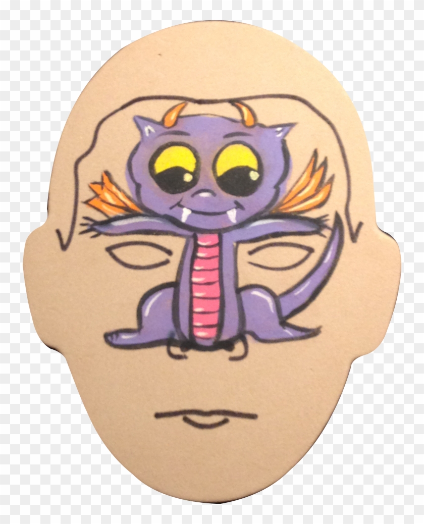 Baby Dragon Face Paint - Cartoon Clipart